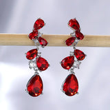 Luxurious Colored Water Drop Earrings