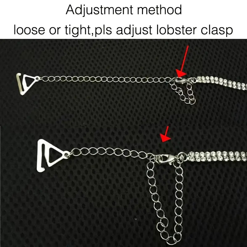 Silver Chain Bra Strap Adjustable Triangle – Lisa Marie's Boutique