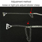 Silver Chain Bra Strap Adjustable Triangle