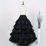 Black 5-Layer Flared Wedding Dress Petticoat