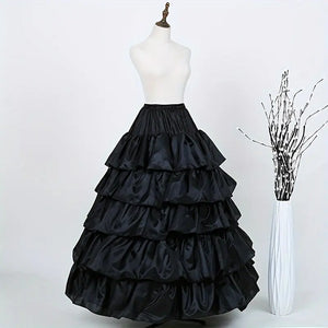 Black 5-Layer Flared Wedding Dress Petticoat