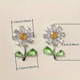 Elegant & Chic November Birthstone Flower Earrings