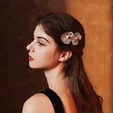 1pcs Elegant Flower Hair Side Comb Gold and Silver