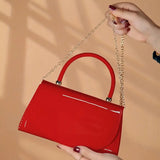 Evening Bag Pleather Red