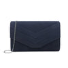 Elegant Faux Suede Envelope Clutch