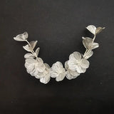 Handmade Floral Headpiece With Silver Leaves