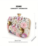 3D Beaded Flower Evening Bag