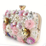 3D Beaded Flower Evening Bag