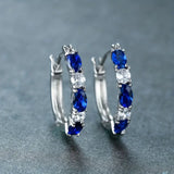 4 different colors Hoop Earrings With Sparkling Zircon