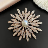 Luxurious Flower Brooch  Rose Gold