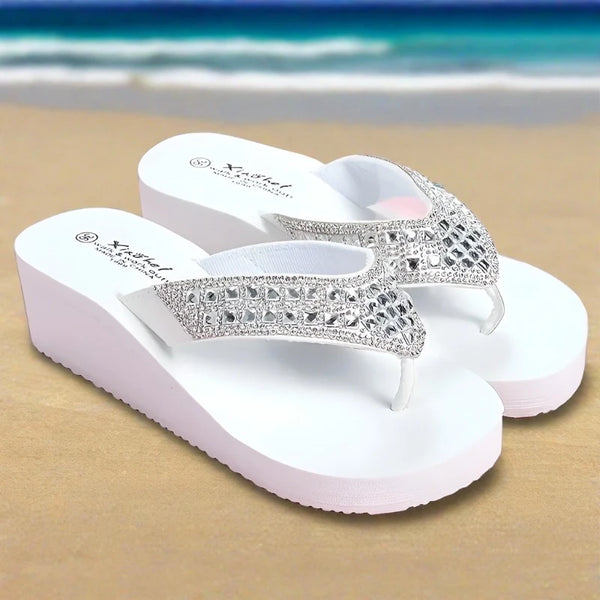 Blingy flip flops online