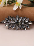 Flower Faux Crystal Brooch Pin