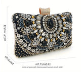 Beaded Rhinestone Evening Bag,