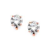 Clip-On Earrings with 3 Carat 9.5mm CZ Solitaire