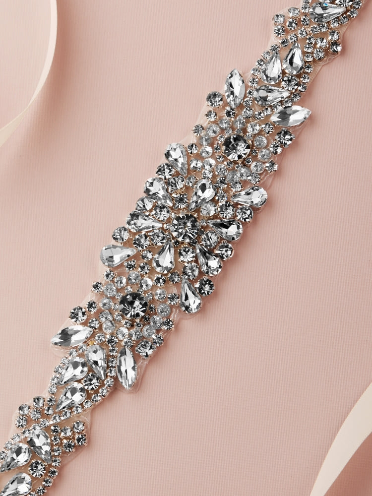 Stunning Silver Bridal Belt with Extra Long 21.5