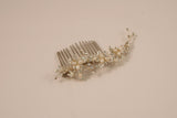 Ivory and Silver Fresh Water Pearl Side Comb