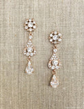 Pear shape crystal drop earrings