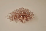 Swarovski Crystal and Rhinestone Rose Gold Hair Clip TL-229