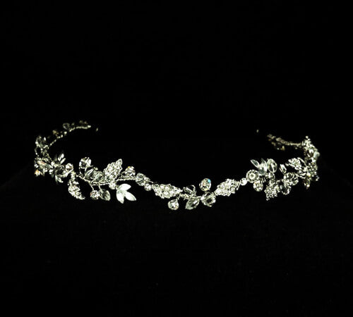Swarovski Crystal silver vine headband/belt TL-329