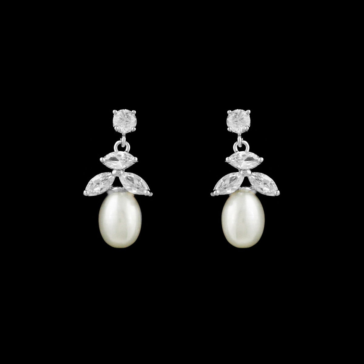 CZ and Freshwater Pearl Earrings EA-293 – Lisa Marie's Boutique CZ and Freshwater Pearl Earrings EA-293 – Lisa Marie's Boutique