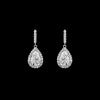 CZ dainty pear drop earrings EA-356