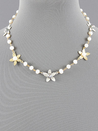 PEARL FLOWER NECKLACE