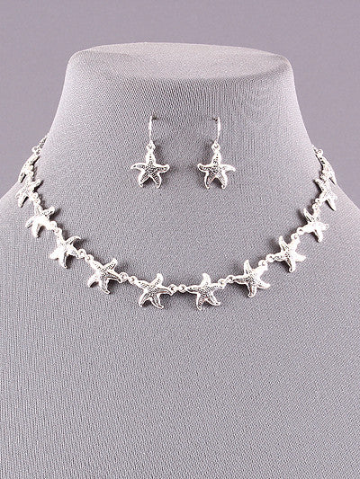 Starfish Link Necklace Set