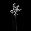 Crystal and pearl floral hairpin HD-56402