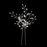 Hair Pin with pearls and rhinestones 56816