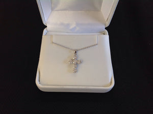 Pave Crystal Sterling Silver Necklace