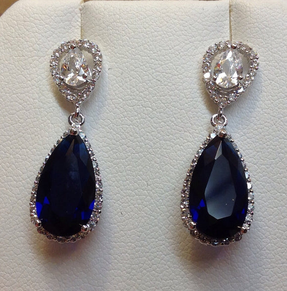 Sapphire Cubic Zircon earrings