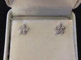 Sterling Silver Mini CZ Starfish Stud Earrings