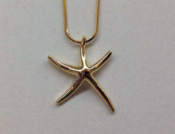 Gold Starfish Pendant necklace