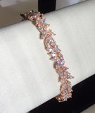Rose Gold CZ cluster bracelet