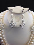 Freshwater Pearl and Rhinestone Necklace Set