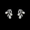CZ and Freshwater Pearl Earrings JS-0537