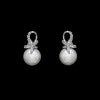 CZ and Freshwater Pearl Earrings ME-2832