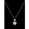 CZ pave and pearl necklace P-0465