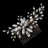 Hair comb with pearls and rhinestones 343